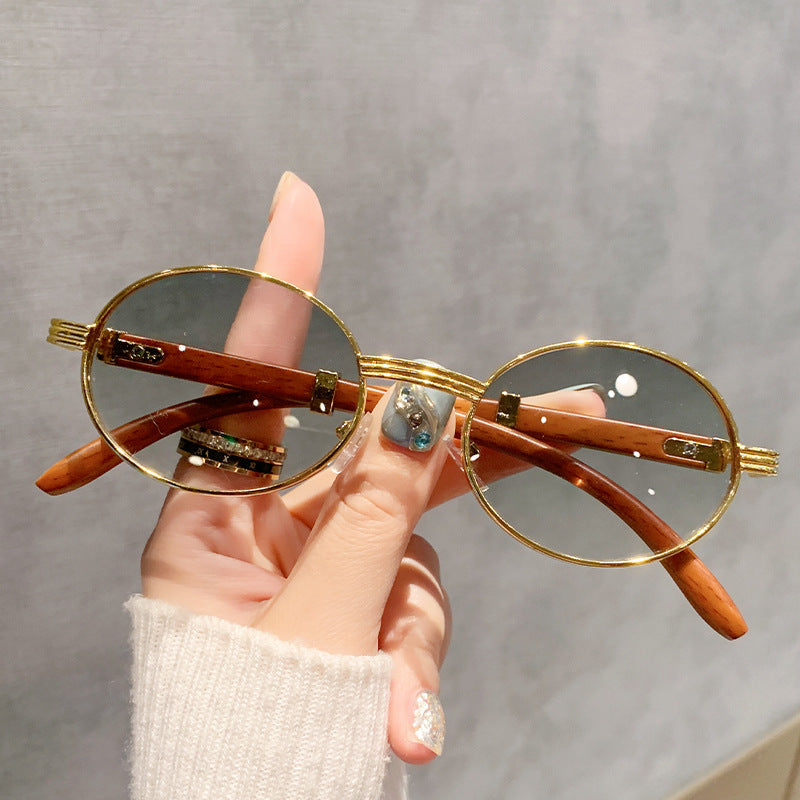 Women's Vintage-Style Sunglasses with Wooden Inner Frame Kalsten