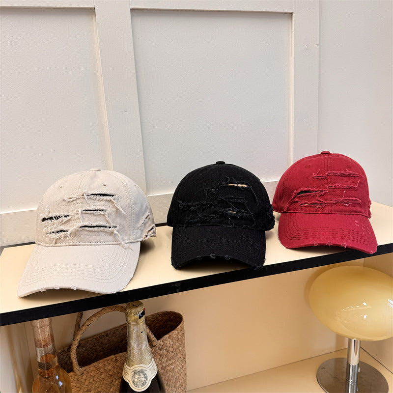 Men's Distressed Denim Baseball Cap Kalsten