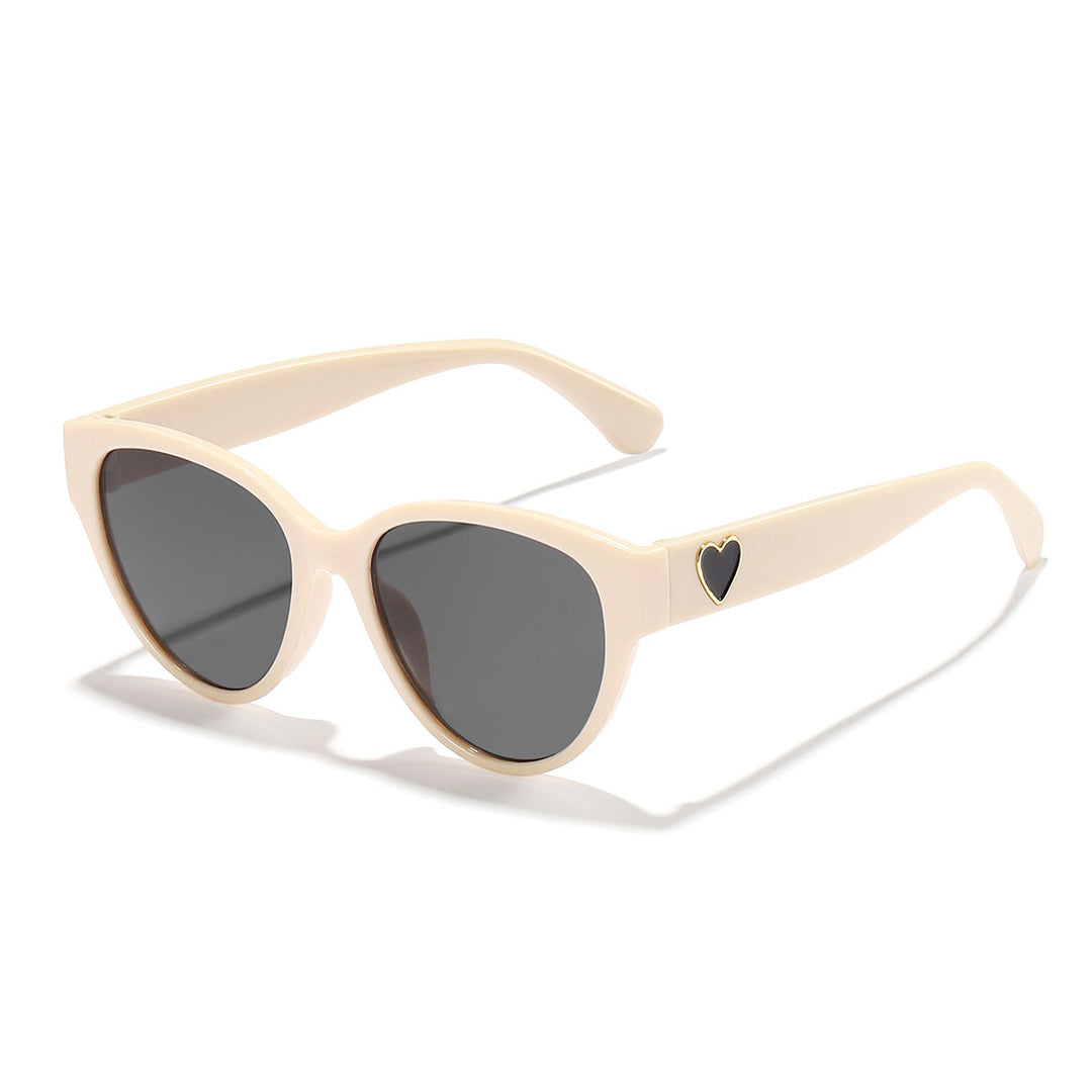Ladies Cat-Eye Sunglasses with Heart-Shaped Detail and UV Protection Kalsten
