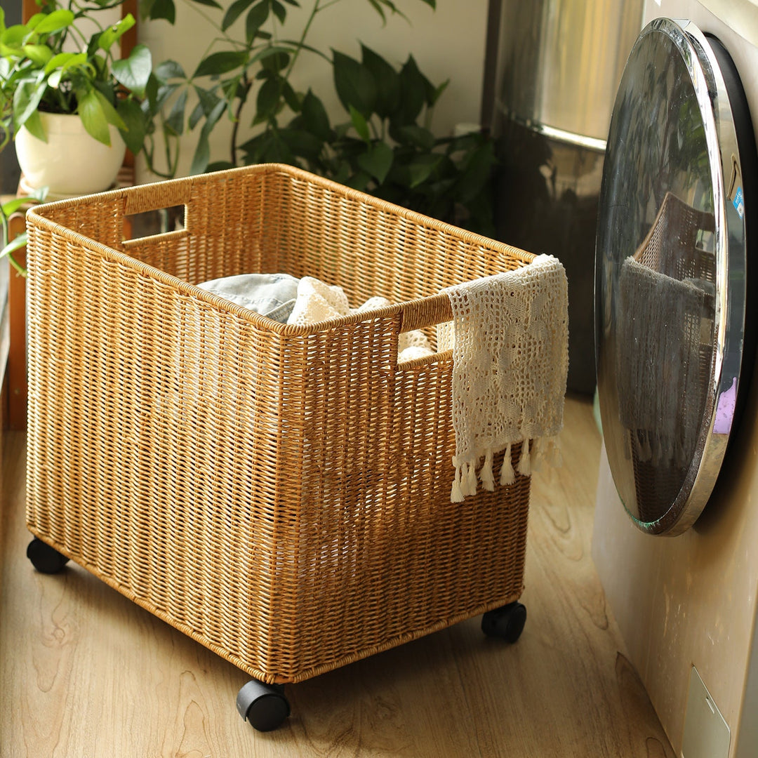 Rolling Woven Storage Basket Kalsten