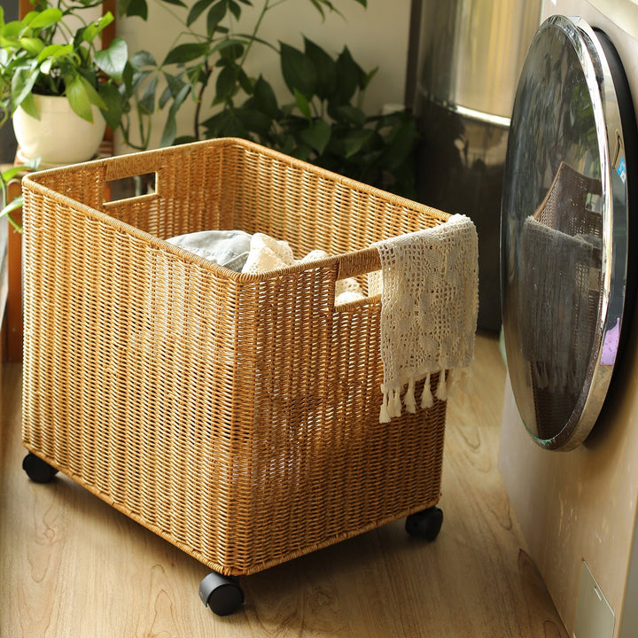 Rolling Woven Storage Basket Kalsten