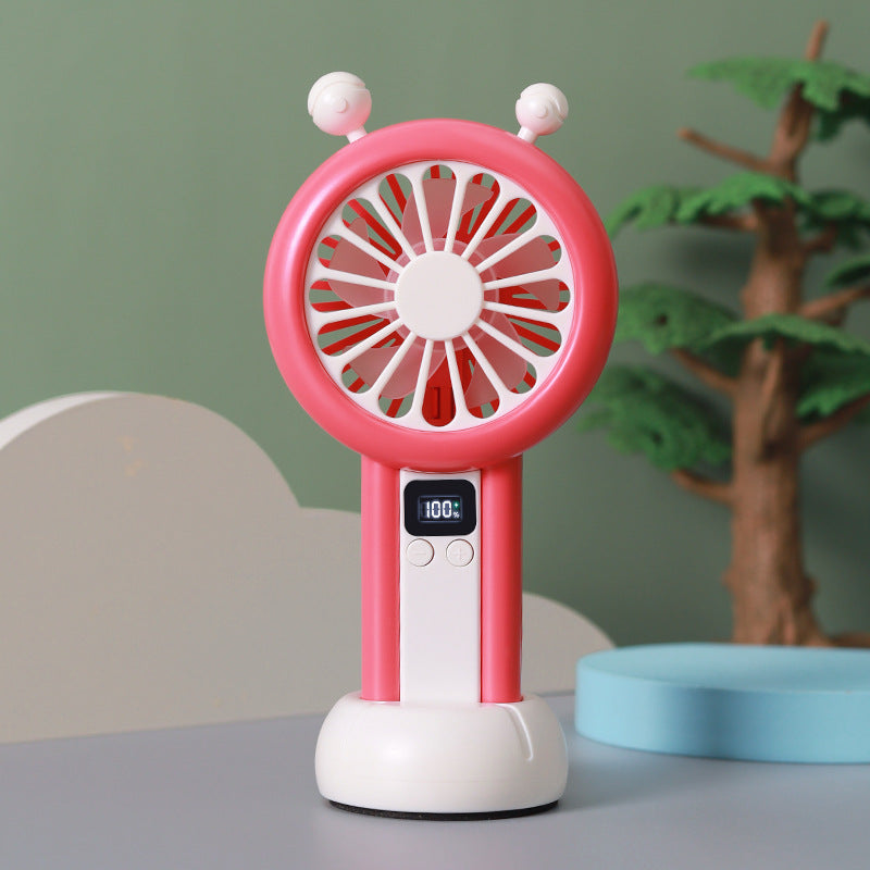 Women's Portable Handheld Fan with Multiple Speed Modes and Digital Display Kalsten