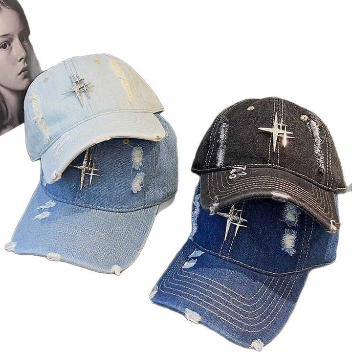 Unisex Distressed Denim Baseball Cap Kalsten 1784188338