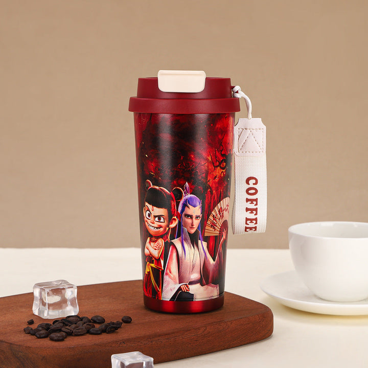Women's Thermal Mug with Fiery Design Kalsten
