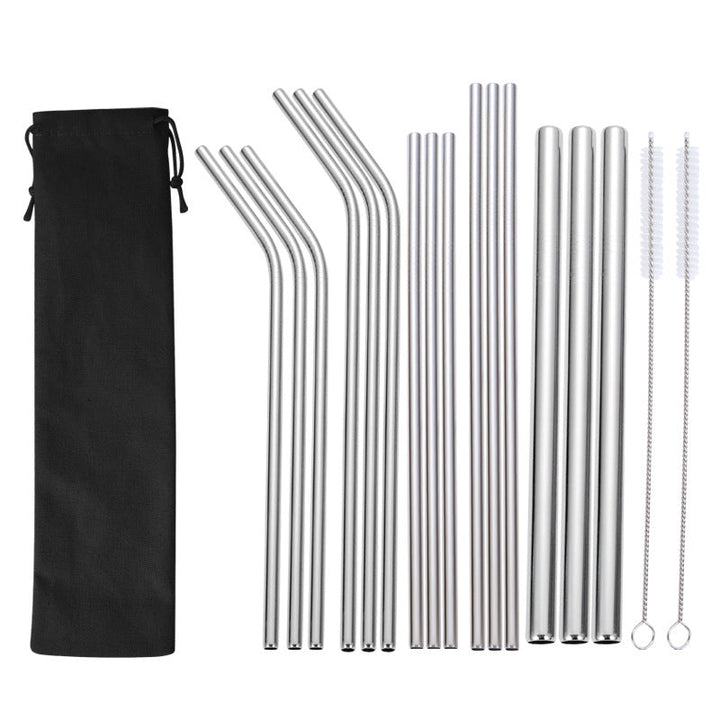Stainless Steel Straw Set with Cleaning Brushes Kalsten