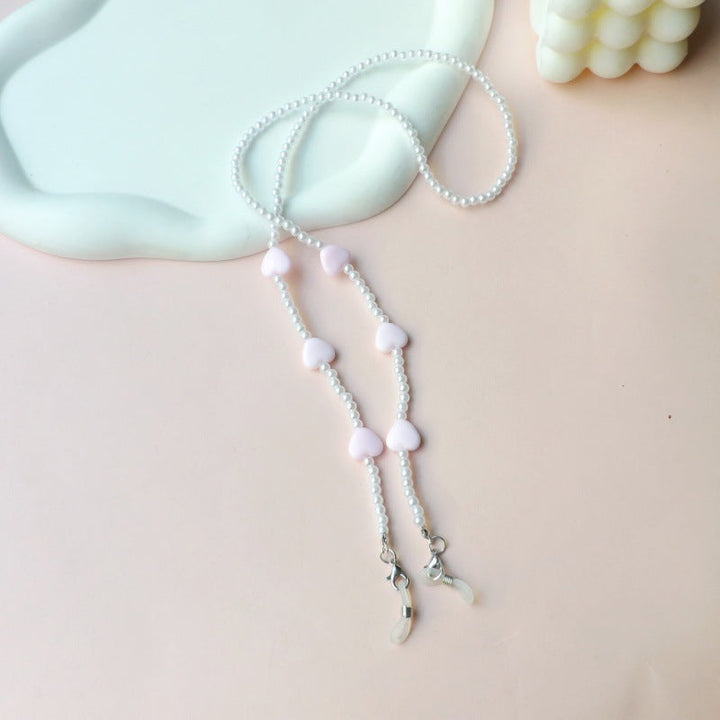 Fashionable pearl necklace with heart pendants Kalsten