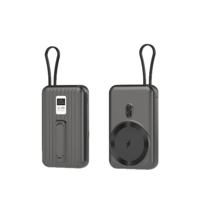 Portable power bank with integrated magnetic charger and digital display Kalsten