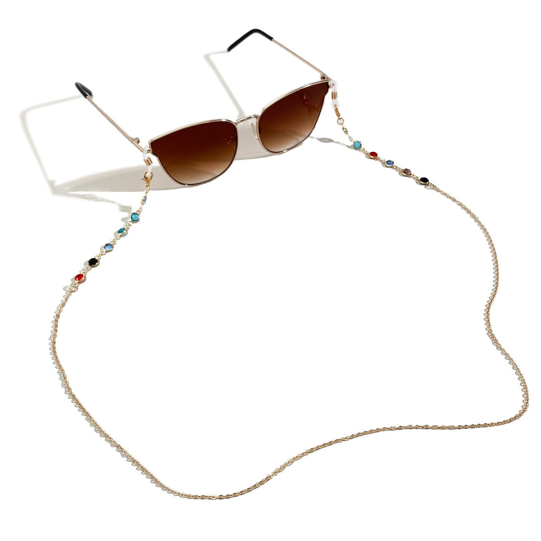Decorative Colorful Crystal Eyewear Chain Kalsten