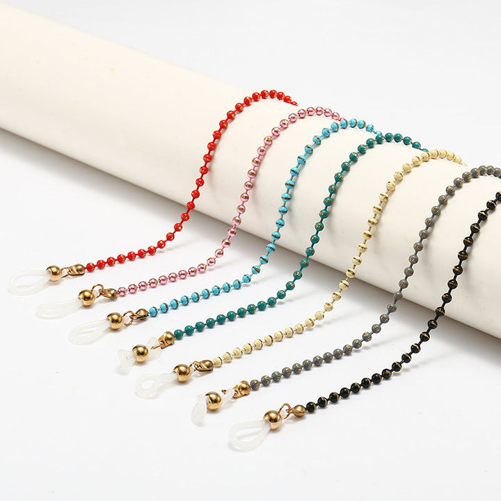 Fashionable Cat-Eye Glasses with Beaded Chain Kalsten