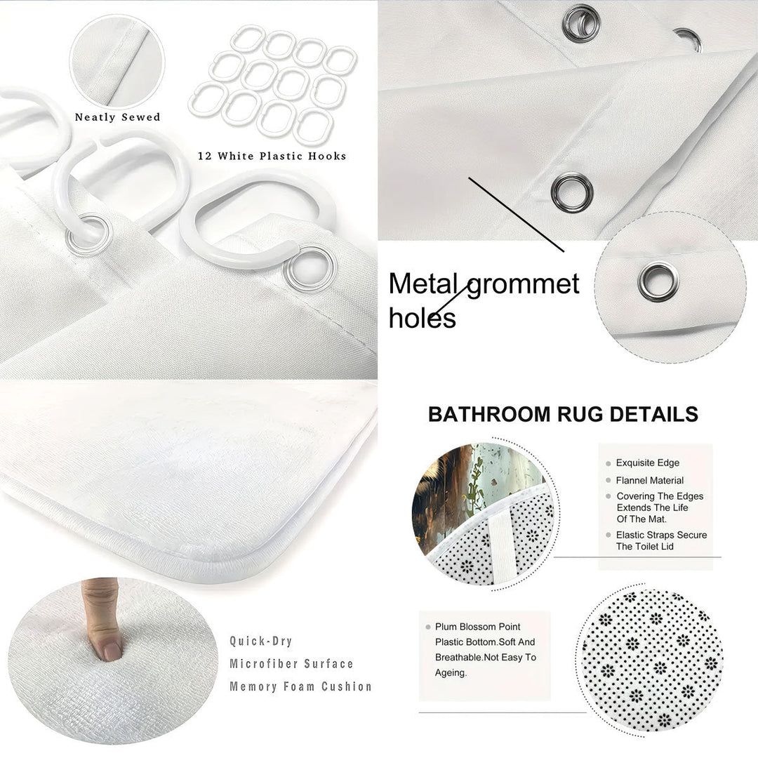 Cute Cow-Themed Digital Bathroom Set Kalsten