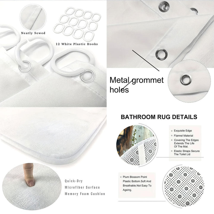 Cute Cow-Themed Digital Bathroom Set Kalsten