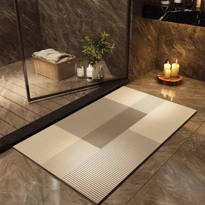 Modern Geometric Bath Mat Kalsten