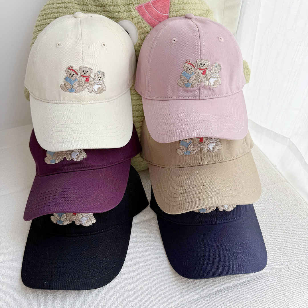 Women's Playful Embroidered Bear Cap Kalsten