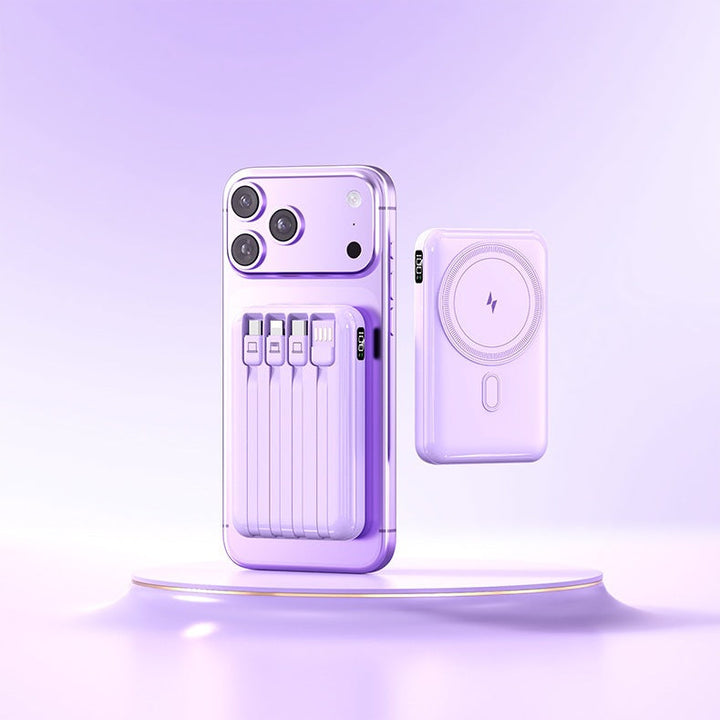 Power bank with integrated charging cable and stylish design Kalsten