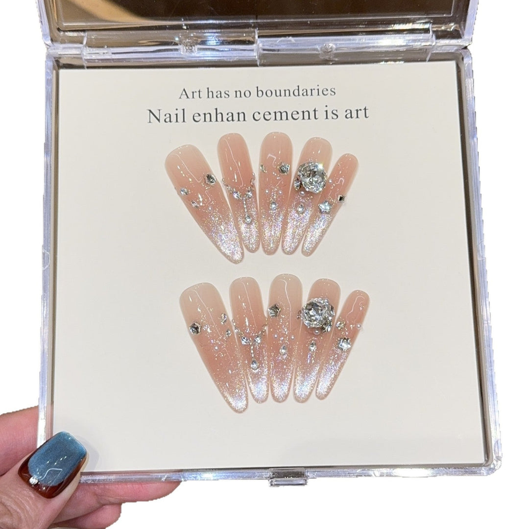 Artificial artificial nails with luxurious glitter and rhinestone design Kalsten