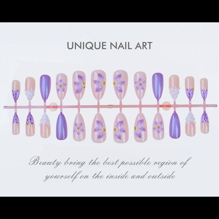 Floral-Themed Press-On Nail Art Set Kalsten