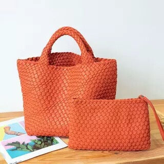 Elegant Braided Handbag with Removable Clutch Kalsten