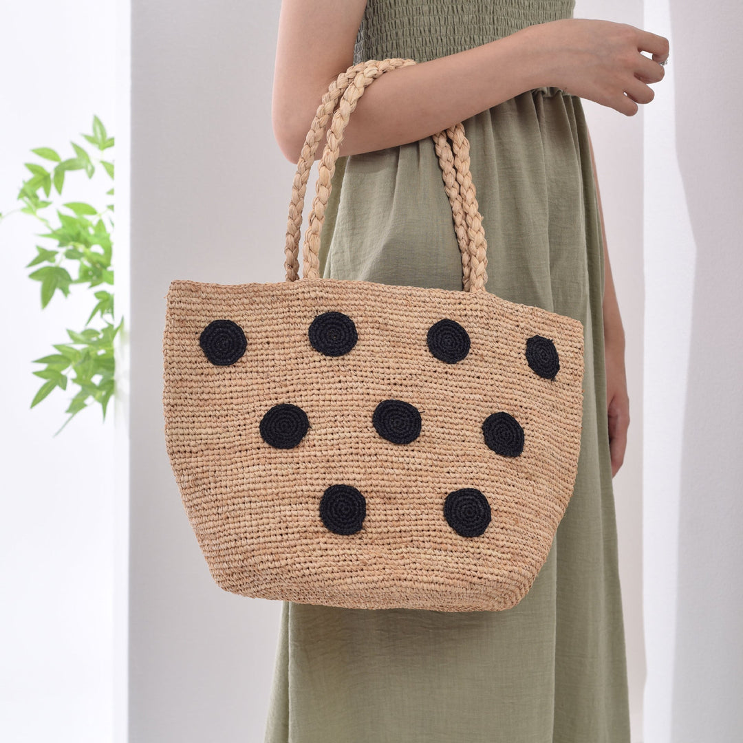 Handcrafted tote bag with colored appliques Kalsten