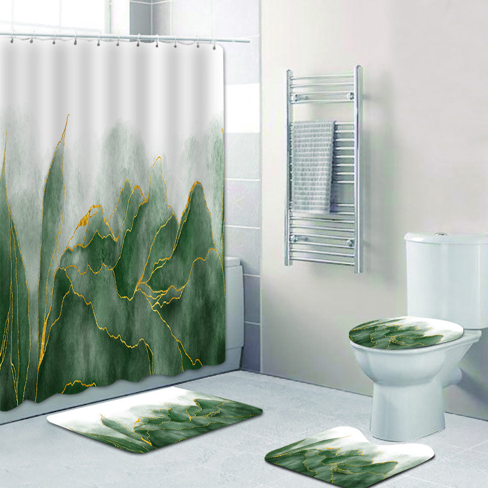 Artistic Marble Print Shower Curtain Kalsten