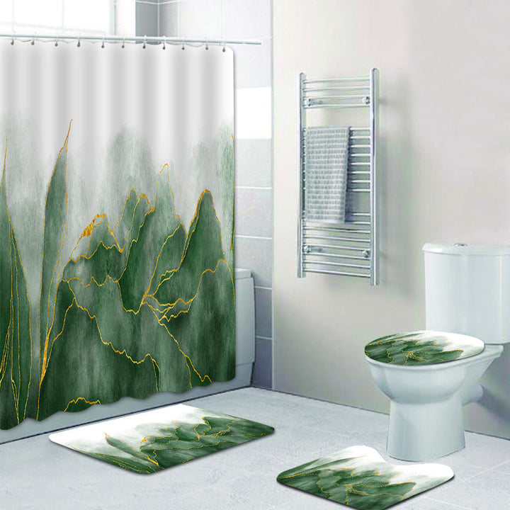 Artistic Marble Print Shower Curtain Kalsten