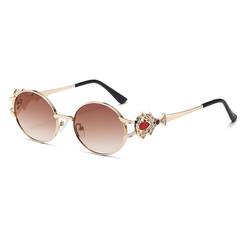 Ladies elegant rectangular sunglasses with glamorous embellishments Kalsten