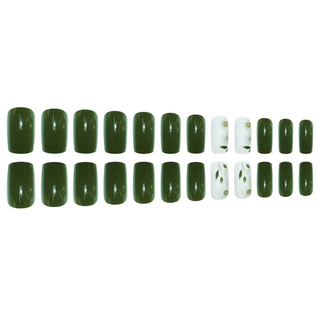 Elegant Floral Embellished Press-On Nail Set Kalsten