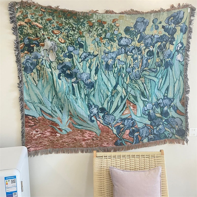 Artistic Floral Tapestry Throw Blanket