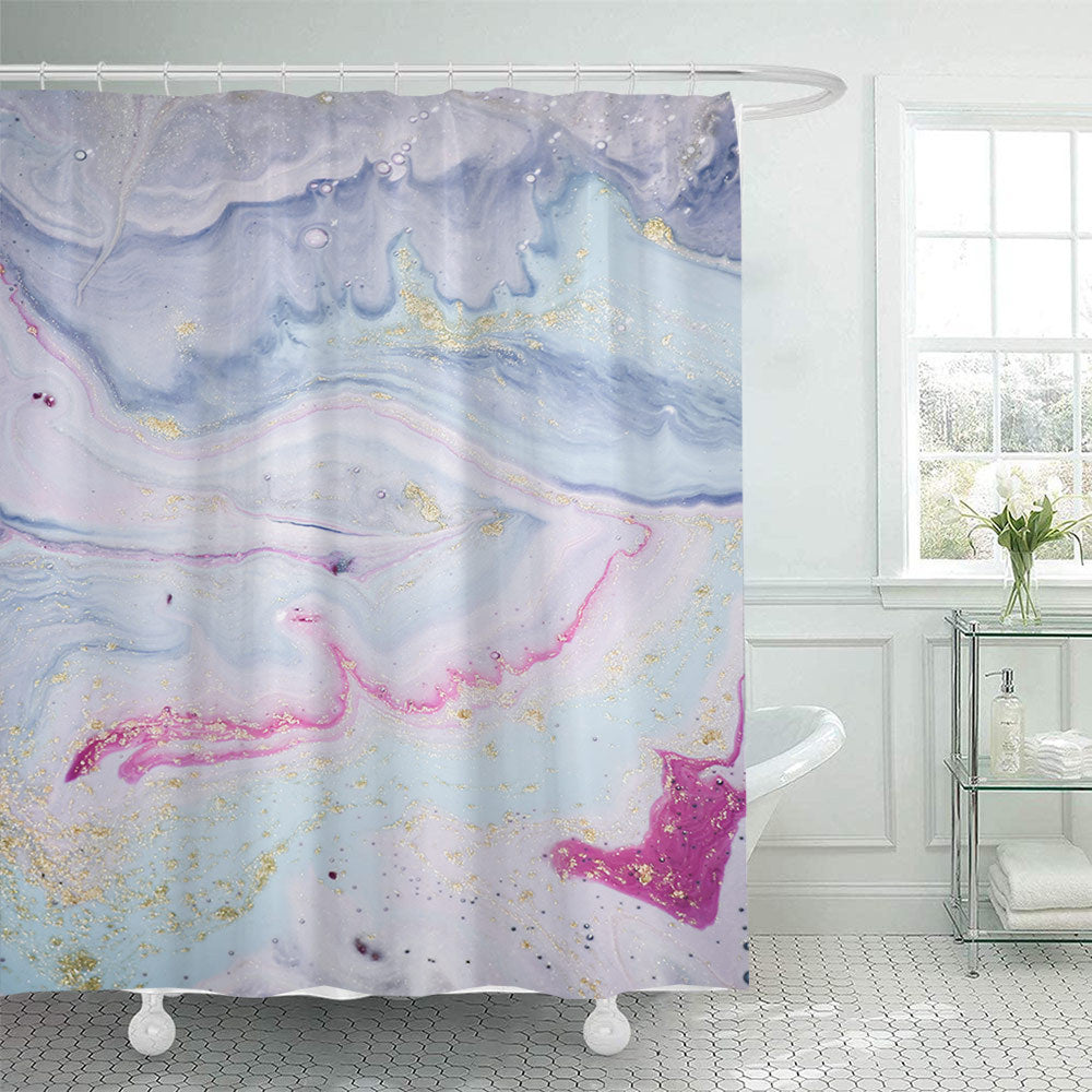 Artistic Marble Print Shower Curtain Kalsten