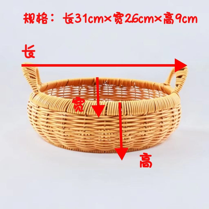 Women's storage basket with handle made of willow Kalsten