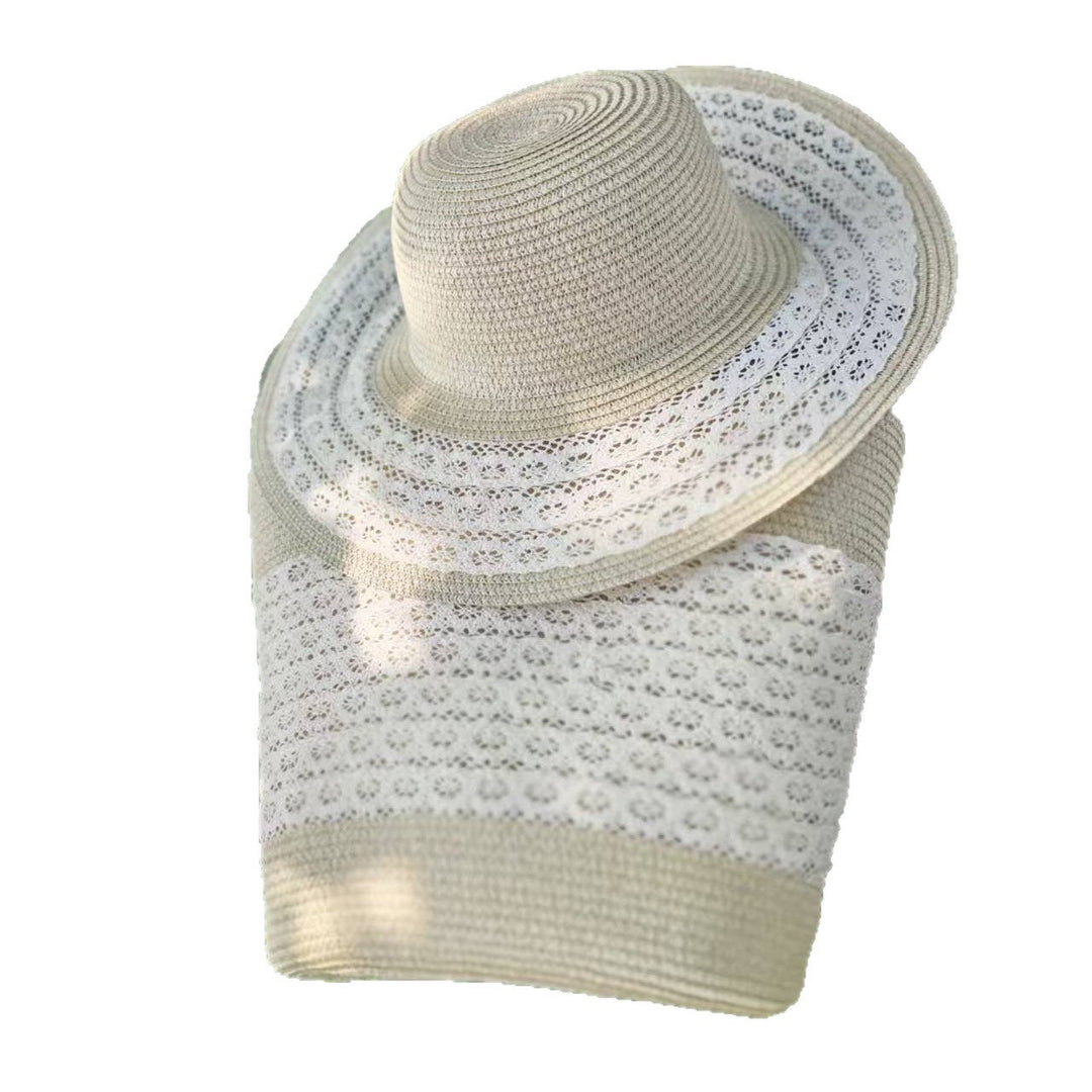 Sun hat with elegant crochet trim Kalsten