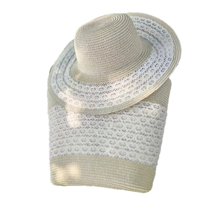 Sun hat with elegant crochet trim Kalsten