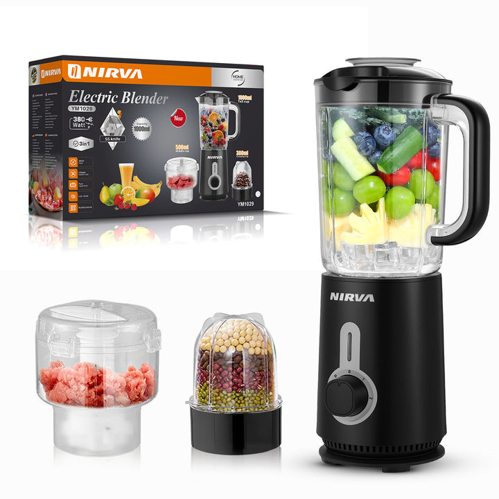High-Power Multi-Functional Electric Blender with Chopper and Juicing Attachments Kalsten