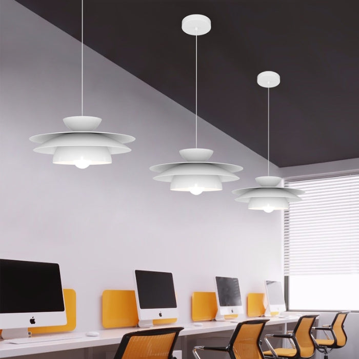 Modern Designer Style Round White Pendant Light | Kalsten