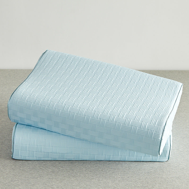 Orthopedic neck support pillow with ergonomic shape and ventilated cover Kalsten