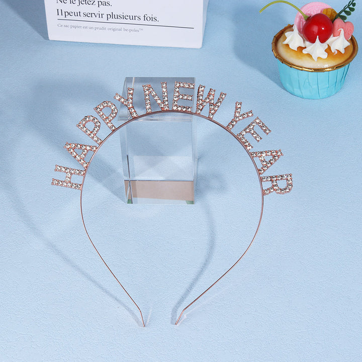 Ladies Glitter Hair Band with "Happy New Year" inscription Kalsten