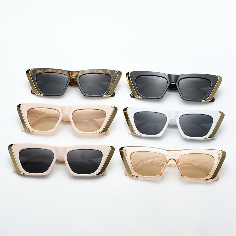 Women's fashionable sunglasses with square frame and luxurious inner lining Kalsten