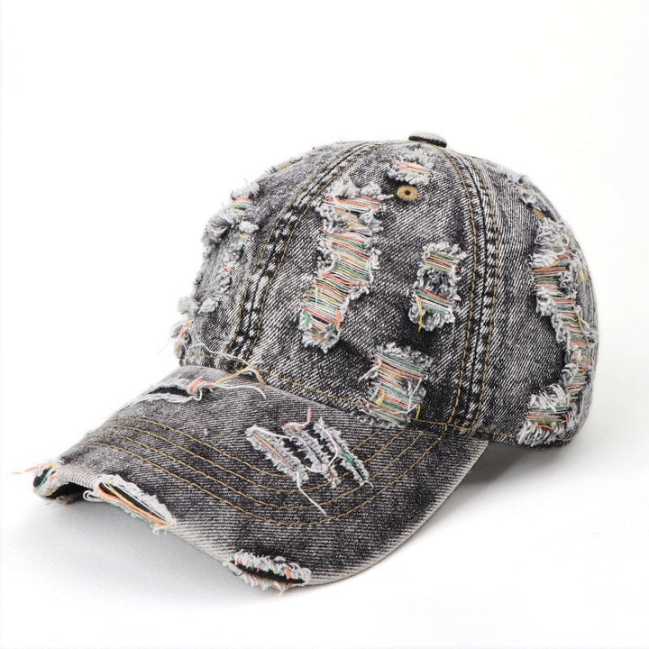 Women's Distressed Denim Baseball Cap Kalsten