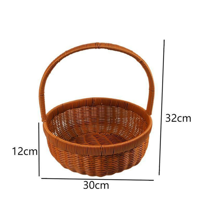 Handwoven Round Wicker Storage Basket Kalsten