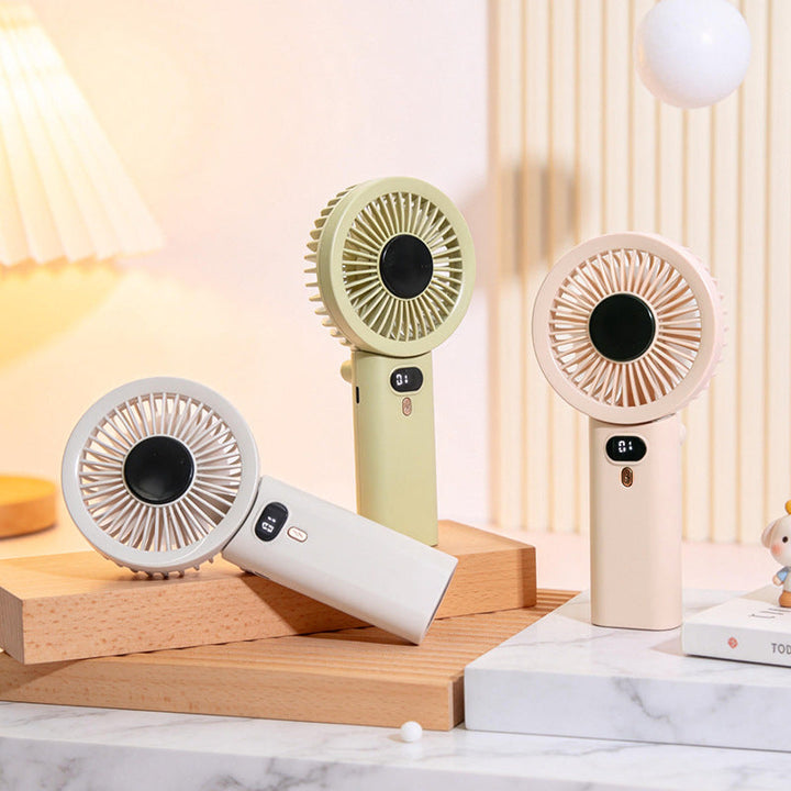 Women Portable Hand Fan with Temperature Regulating Display Kalsten