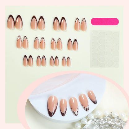Stylish Press-On Nail Art Set with Contemporary Designs Acalora