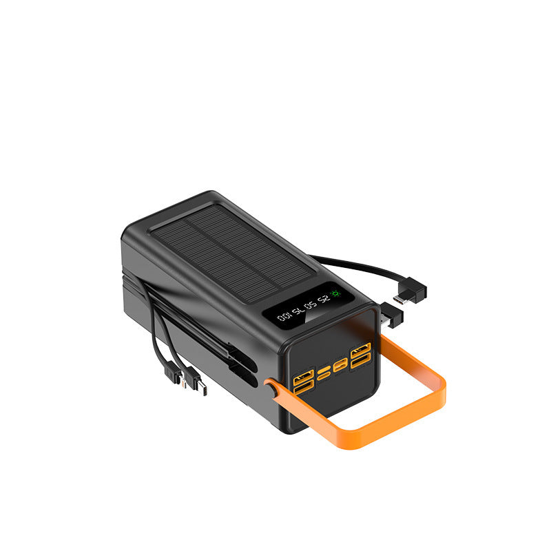 Portable solar-powered power bank with LCD display and ergonomic carrying handle Kalsten