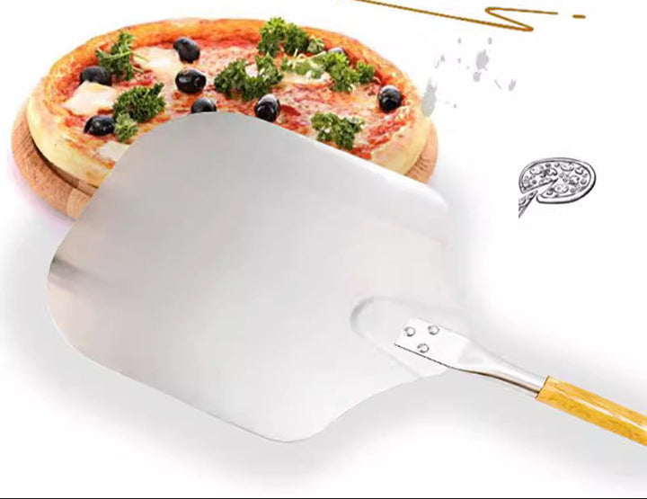 commercial aluminum pizza peel with long wooden handle Kalsten
