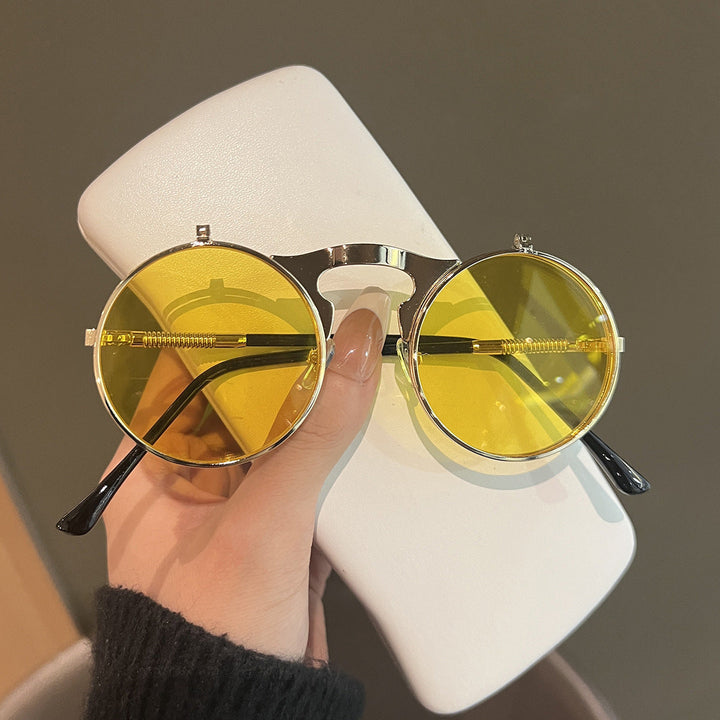 Ladies Round Designer Sunglasses with Innovative Frame Kalsten