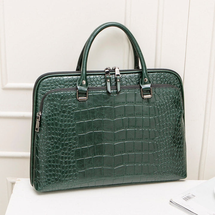 Elegant Laptop Briefcase in Crocodile Look Kalsten