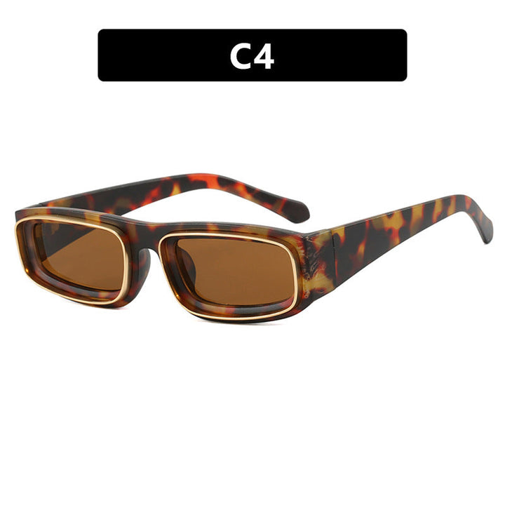 Ladies trendy rectangular sunglasses with elegant color play Kalsten