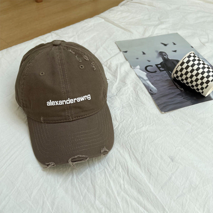 Unisex Distressed Cotton Baseball Cap Kalsten