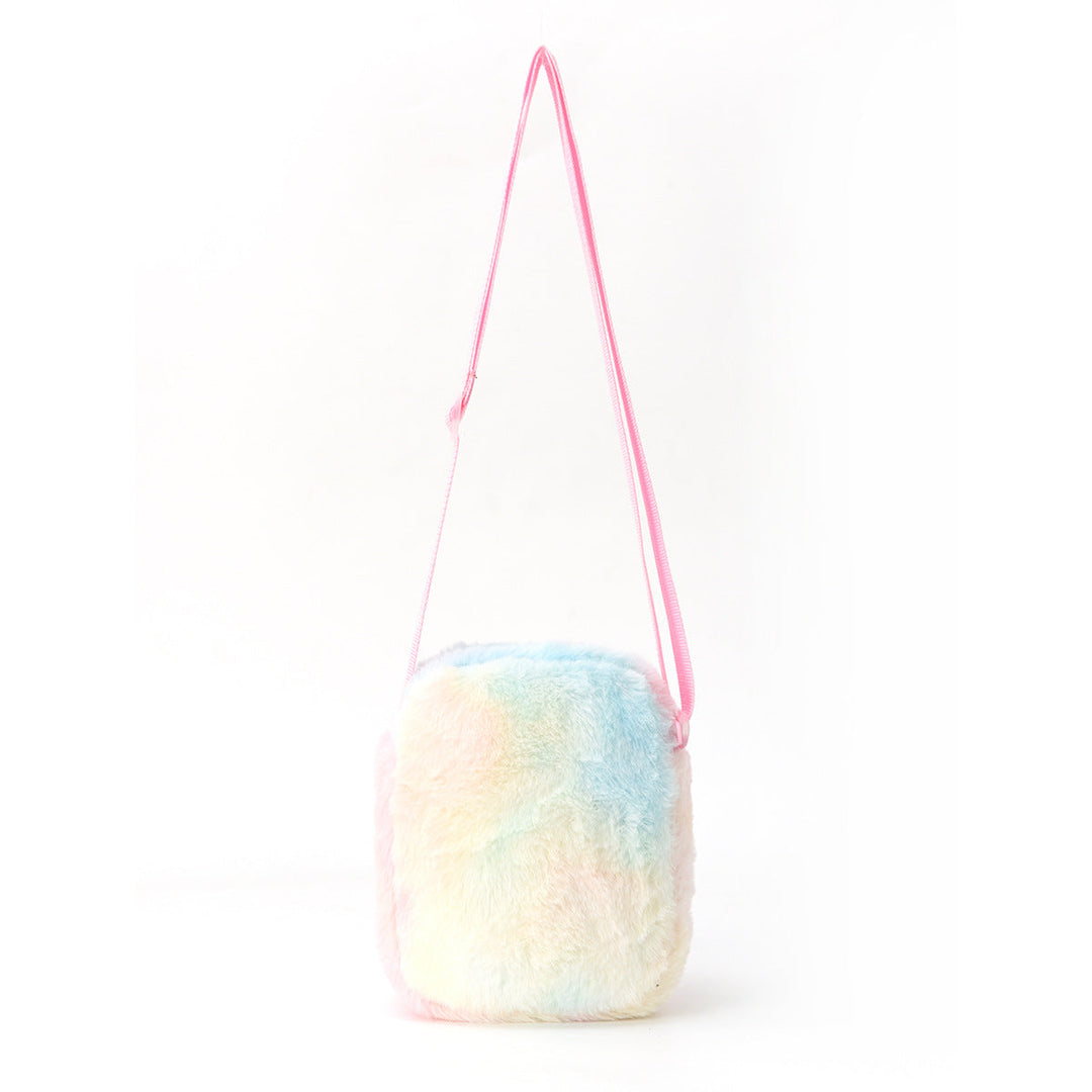 Fluffy shoulder bag with star motif Kalsten
