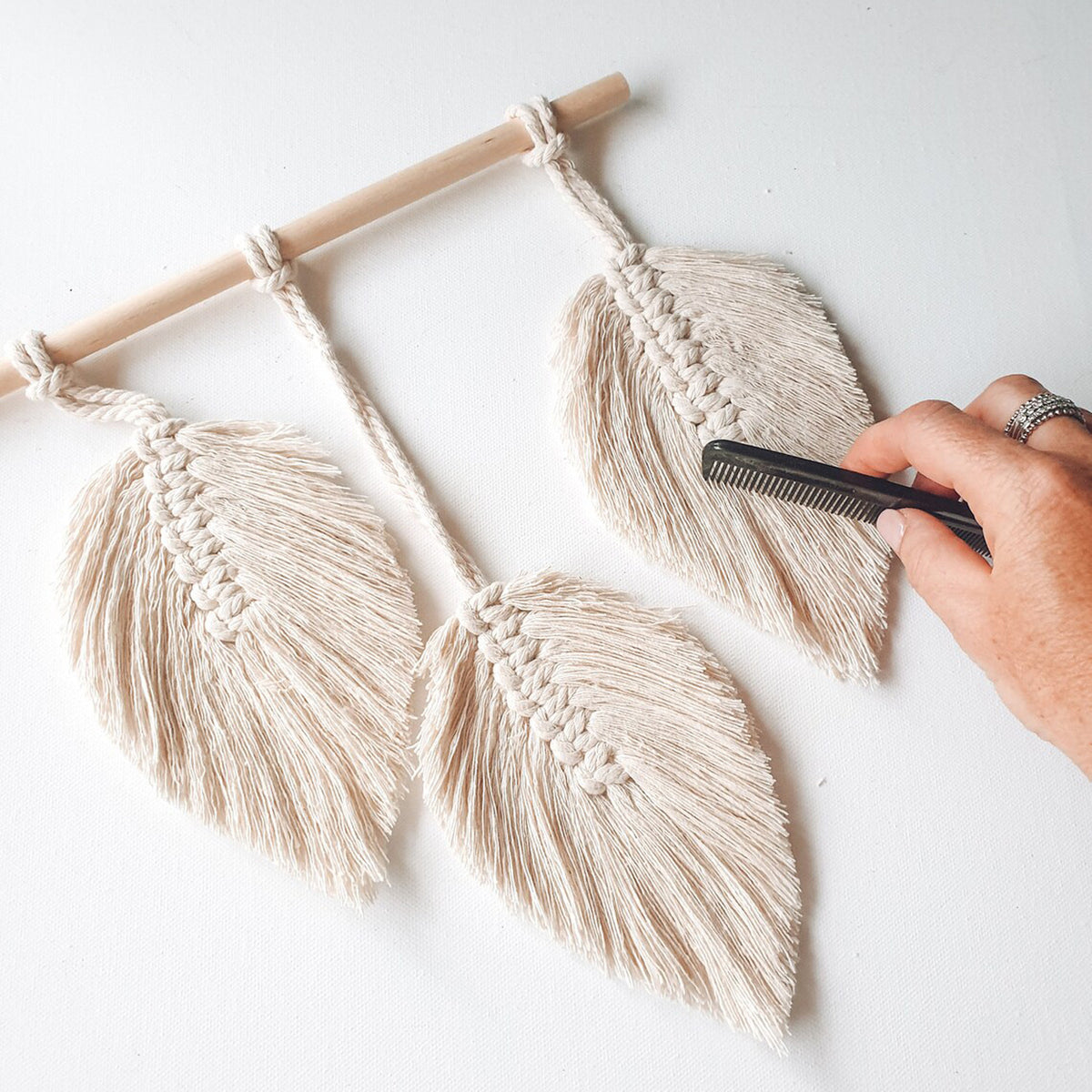 Decorative Leaf Macrame Wall Hanging Acalora