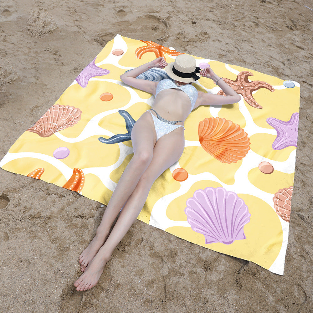 Beach blanket with colorful turtle pattern Kalsten
