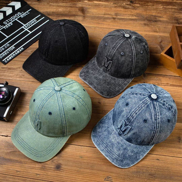 Men's Distressed Denim Baseball Cap Kalsten